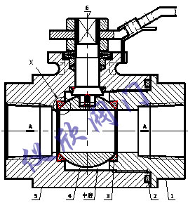 浮動球閥結(jié)構(gòu)圖