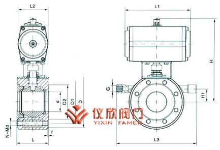 氣動(dòng)保溫球閥外形連接尺寸