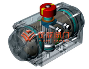 AT氣動(dòng)執(zhí)行器單作用原理圖